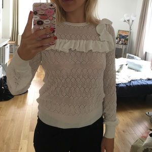 Sandro Paris French White cotton top